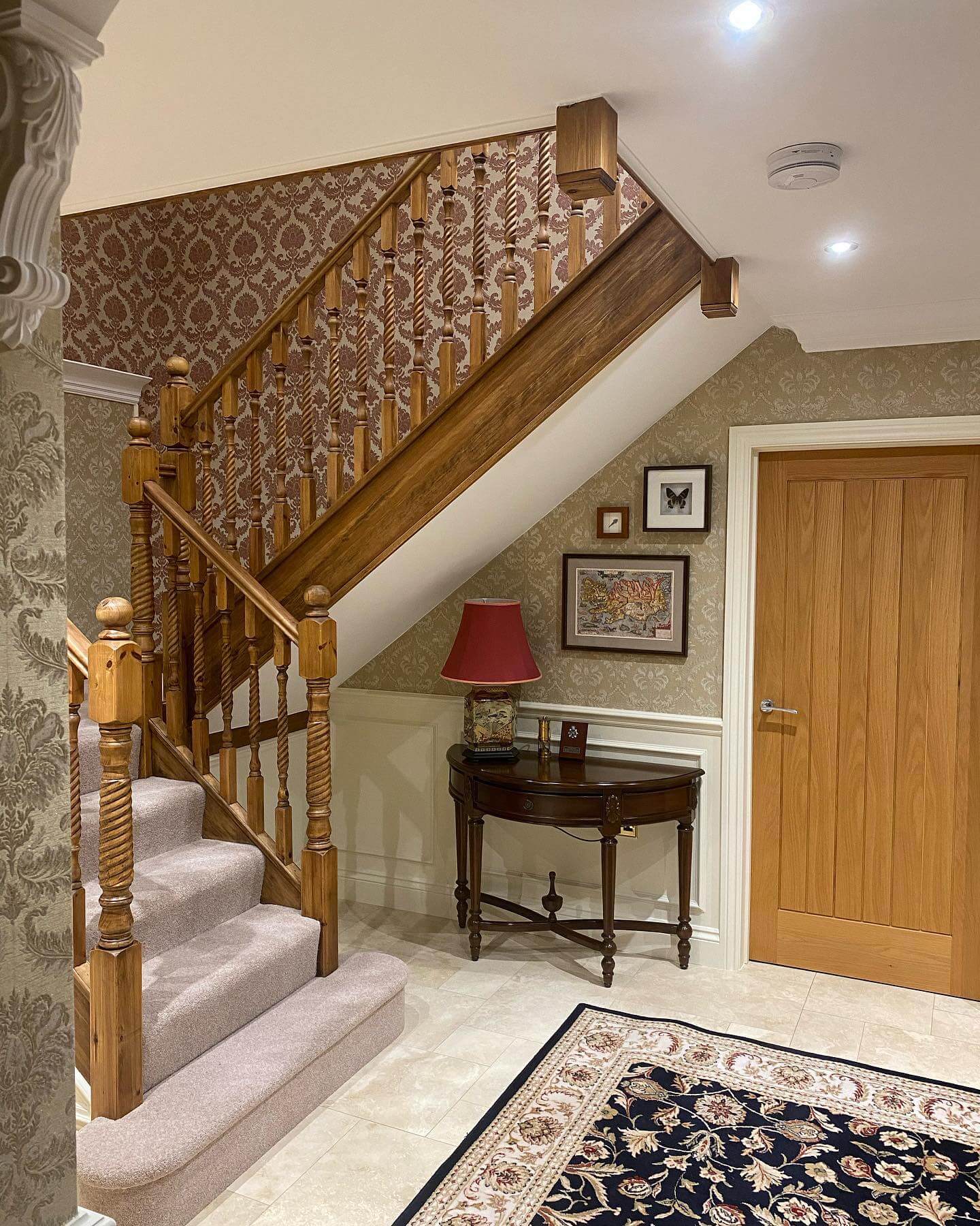Hall, Stairs & Landing full redecoration and papering in Headley, Hampshire.